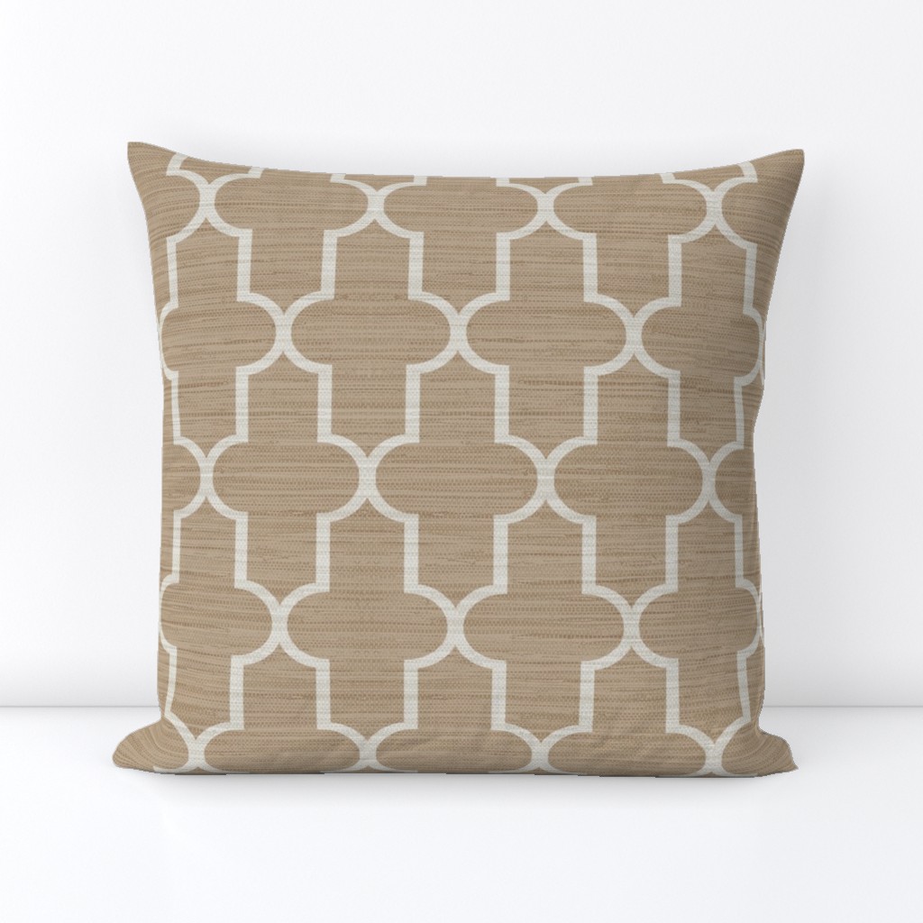 Textured Moroccan Quatrefoil in Tan