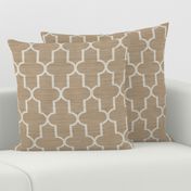 Textured Moroccan Quatrefoil in Tan