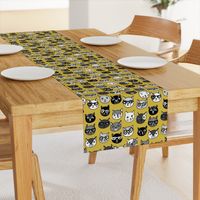 cat faces // cat head fabric cats cat fabric hipster cat fabric