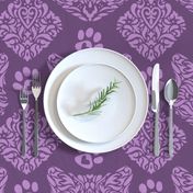 Mystic Cat Damask Purple