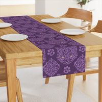 Mystic Cat Damask Purple