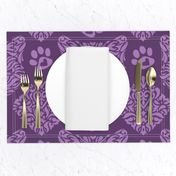 Mystic Cat Damask Purple