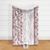 Red Greyhound Toile du Jouy Panel/Border