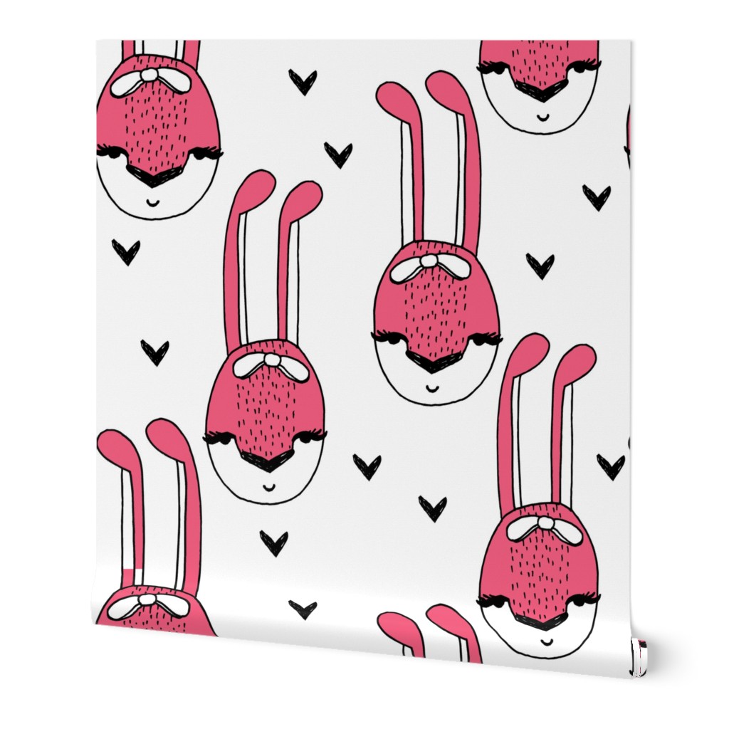 bunny // bunny head cute girls pink bunny bow