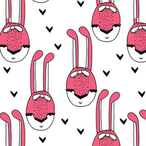 bunny // bunny head cute girls pink bunny bow