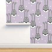 bunny // bunny head sweet girls hearts bunny purple lavender