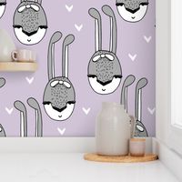 bunny // bunny head sweet girls hearts bunny purple lavender