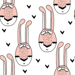 bunny // pink bunny head pastel girl hearts sweet