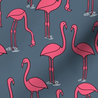Flamingo new - Payne's Grey by Andrea Lauren 