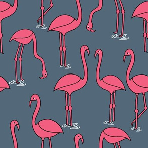 Flamingo new - Payne's Grey by Andrea Lauren 
