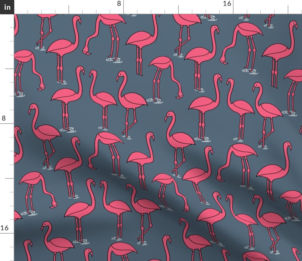 Flamingo new - Payne's Grey by Andrea Lauren 