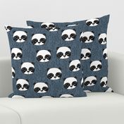 panda // blue grey pandas panda fabric hand-drawn illustration panda scandi panda