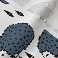 Hedgehog - Payne's Grey and White by Andrea Lauren