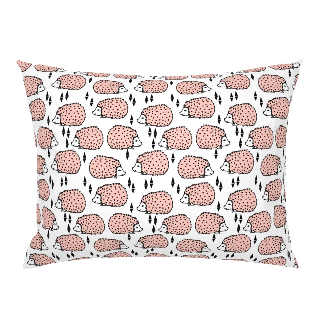 Hedgehog - Pink and White by Andrea Lauren 