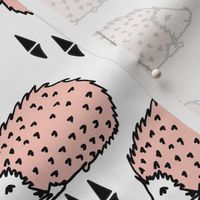 Hedgehog - Pink and White by Andrea Lauren 