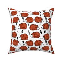 Hedgehog - Tawny Orange and White by Andrea Lauren