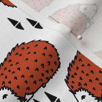 Hedgehog - Tawny Orange and White by Andrea Lauren