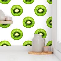 Kiwi Fruit - Large Repeating Pattern