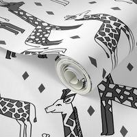 Giraffe - Charcoal by Andrea Lauren 