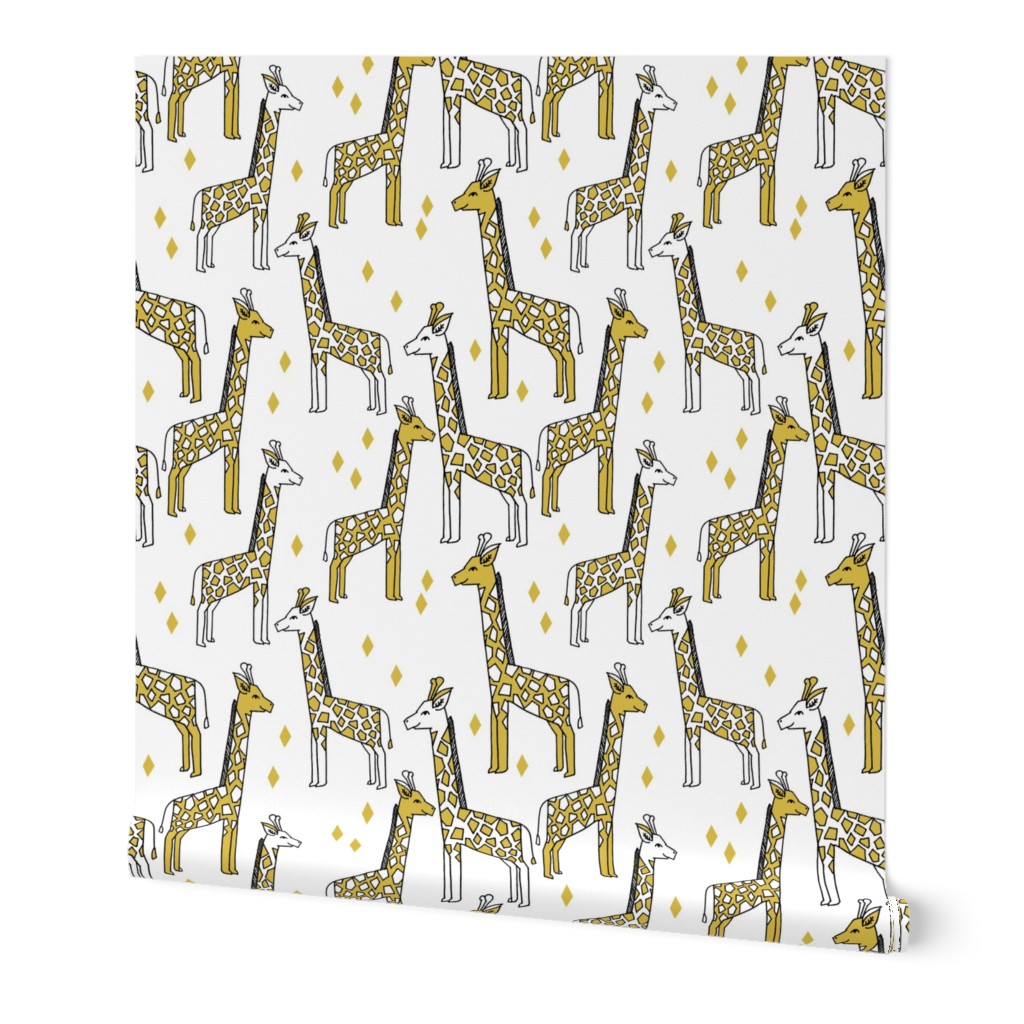 Giraffe fabric //- Mustard by Andrea Lauren