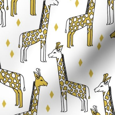 Giraffe fabric //- Mustard by Andrea Lauren