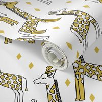 Giraffe fabric //- Mustard by Andrea Lauren