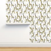 Giraffe fabric //- Mustard by Andrea Lauren