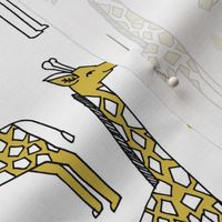 Giraffe fabric //- Mustard by Andrea Lauren