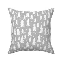 trees // grey forest tree nursery baby kids simple minimal style