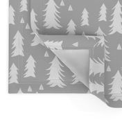 trees // grey forest tree nursery baby kids simple minimal style