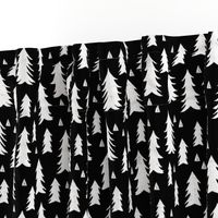 trees // black and white forest woodland tree home decor fir tree