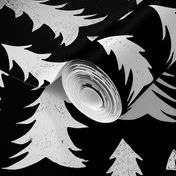 trees // black and white forest woodland tree home decor fir tree