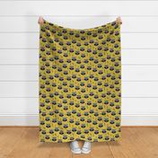 raccoon // mustard  yellow raccoon animal cute yellow woodland animal fabric by andrea lauren