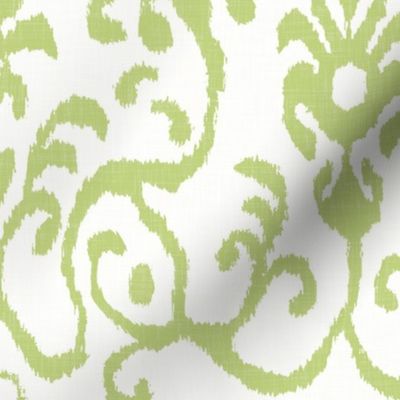 Lucette Ikat in Celery