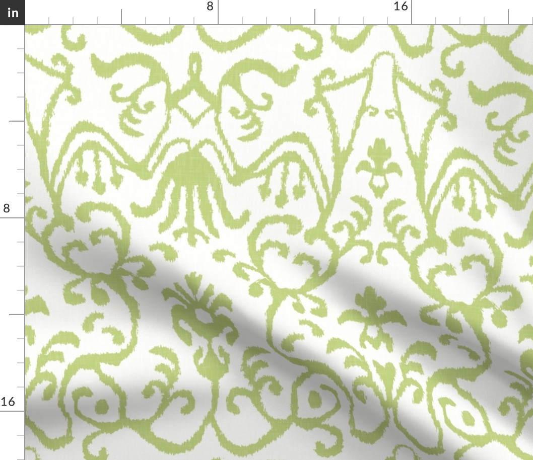 Lucette Ikat in Celery