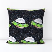 Green UFO Stuffie Pillow, Cut and Sew DIY Project