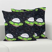 Green UFO Stuffie Pillow, Cut and Sew DIY Project