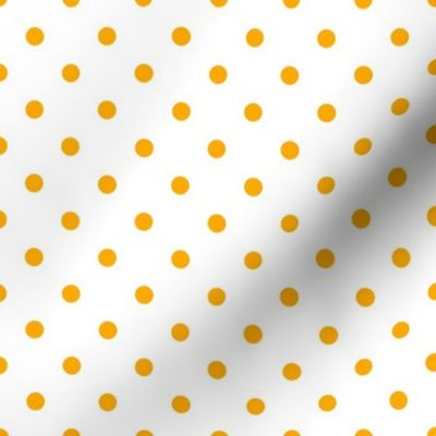 White Orange Polka Dot