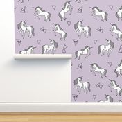 unicorn // pastel purple lilac lavender pale purple girls sweet unicorns fabric
