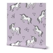 unicorn // pastel purple lilac lavender pale purple girls sweet unicorns fabric