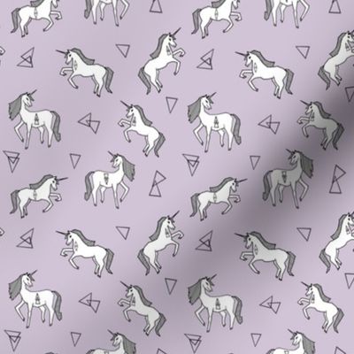 unicorn // pastel purple lilac lavender pale purple girls sweet unicorns fabric