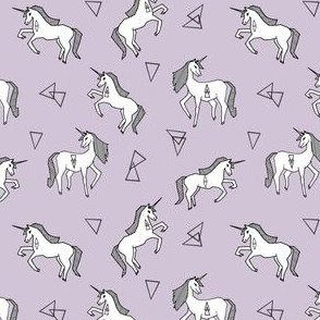 unicorn // pastel purple lilac lavender pale purple girls sweet unicorns fabric