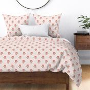 Vintage Floral Dot on Dot Pale Pink