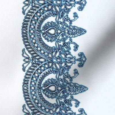 blue lace border