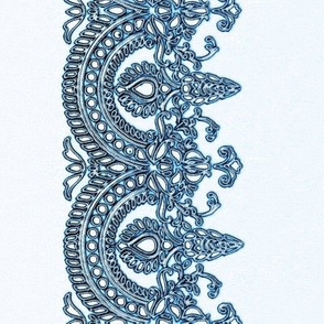 blue lace border