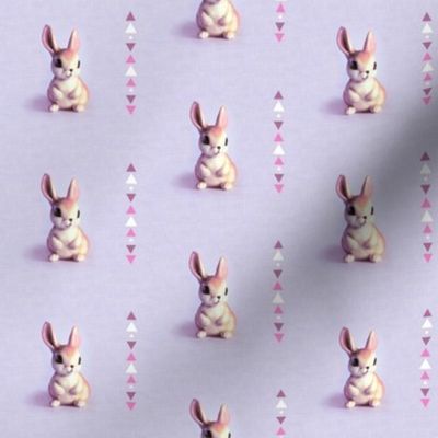 Bunny Sweet Purple Triangles