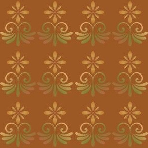 Orange Tones Country Style Floral Large