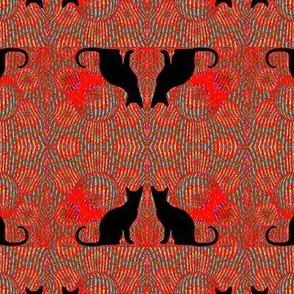 Cat & Bubbles Damask 9