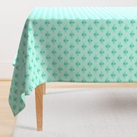 Baby Bee in Turquoise on Seafoam Rustic Linen