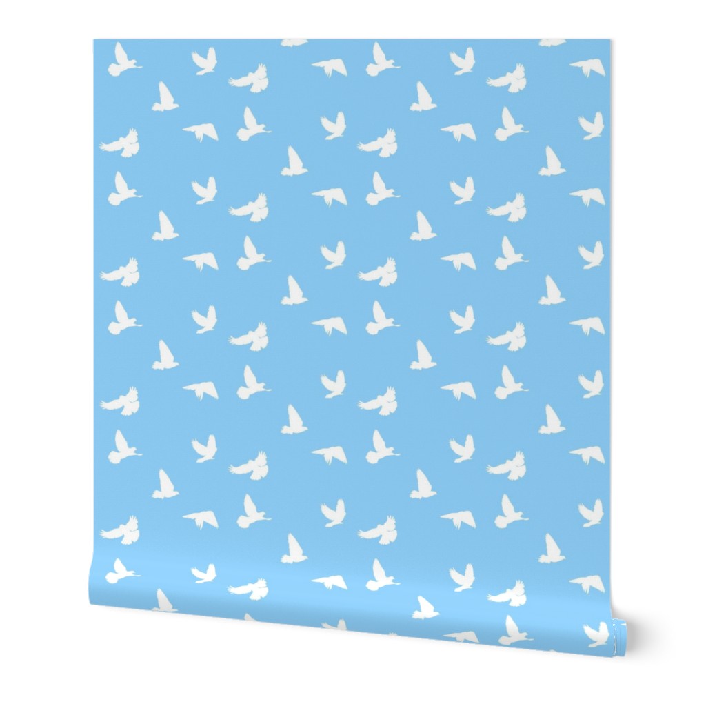 Doves in Flight, Sky Blue